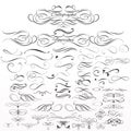 Set of vector calligraphic elements and page decorations