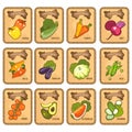 Vegetables card set