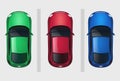 Set of vector cars top view Royalty Free Stock Photo