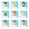 Set of vector casual characters in flat design