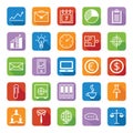 Set of vector colored icons a business and office Royalty Free Stock Photo