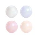 Set of vector colored pearls on white. Royalty Free Stock Photo