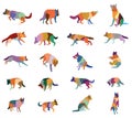 Set of vector colorful dogs Royalty Free Stock Photo