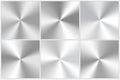 Set of silvery conic gradients Royalty Free Stock Photo