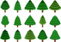 Set of vector conifers