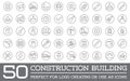 Set of Vector Construction Building Icons Royalty Free Stock Photo