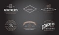 Set of Vector Construction Building Icons Home and Repair can be used as Logo Royalty Free Stock Photo