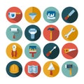 Set of vector construction tools icons Royalty Free Stock Photo