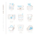 Set of vector cooking icons and concepts in mono thin line style