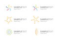 Set of vector corporate star logo symbols