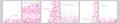 Set of vector cover notebook design. Abstract pink minimal triangles halftone template design for notebook paper