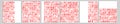 Set of vector cover notebook design. Abstract red minimal triangles halftone template design for notebook paper