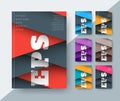 Set of vector covers for a report in a modern style Royalty Free Stock Photo