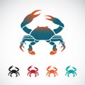 Set of vector crab icons design