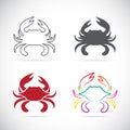 Set of vector crab icons