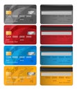 Set of Vector Credit Card two sides. Credit card vector illustration. Business Solution.