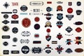 Set of vector decorative badges and labes for design Royalty Free Stock Photo