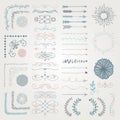 Set of Vector Decorative Hand Drawn Design Elements Royalty Free Stock Photo