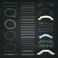 Set of Vector Decorative Hand Drawn Design Elements Royalty Free Stock Photo