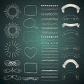 Set of Vector Decorative Hand Drawn Design Elements Royalty Free Stock Photo