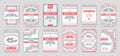 Set of Vector Design Awesome Wedding Invitation Template with Ma