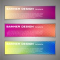 Set Vector design Banner background. Header, horizontal,