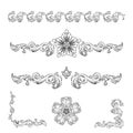 Decorative design elements set Royalty Free Stock Photo