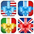 Set of Vector Design national Gift Icon for Web