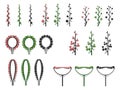 Set of vector different types of inflorescence.