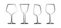 contour of glasses Royalty Free Stock Photo