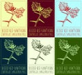 Set of vector drawings of BLOOD RED HAWTHORN in different colors. Hand drawn. Latin name CRATAEGUS SANGUINEA PALL.