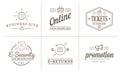 Set of Vector E-Commerce Icons Shopping and Online can be used as Logo Royalty Free Stock Photo