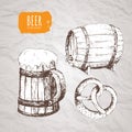 A set of vector elements on the theme of Oktoberfest. Oktoberfest. Beer festival.