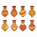 Set of vector elements (vases)