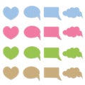 Set of vector fabric stickers