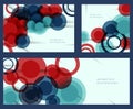 Set of vector fantastic circle modern geometric backgrounds template, abstract illustration
