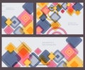 Set of vector fantastic rhombuses modern geometric backgrounds template, abstract illustration