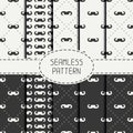 Set of vector fashionable seamless retro pattern