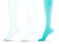 set of vector female legs. 3d illustration of lifting the leg. health and choice of shoes