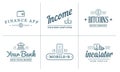 Set of Vector Finance Elements and Money Business as Illustration can be used as Logo