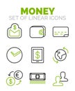 Set of vector finance, money icons Royalty Free Stock Photo
