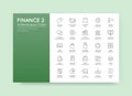 Set of Vector Finance Money Icons and Payments and Income Rich c Royalty Free Stock Photo