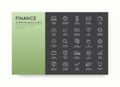 Set of Vector Finance Money Icons and Payments and Income Rich c Royalty Free Stock Photo