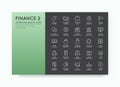 Set of Vector Finance Money Icons and Payments and Income Rich c Royalty Free Stock Photo