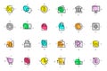 Set of Vector Finance Money and Payments Icons Royalty Free Stock Photo