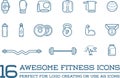 Set of Vector Fitness Aerobics Gym Elements