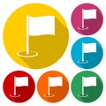 Set of vector flags. Multicolor icons for web pages, games, presentations Royalty Free Stock Photo