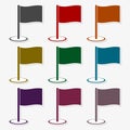 Set of vector flags. Multicolor icons for web pages, games, presentations Royalty Free Stock Photo