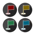 Set of vector flags. Multicolor icons for web pages, games, presentations Royalty Free Stock Photo