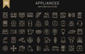 Set Vector Flat Line Icons Appliance Royalty Free Stock Photo